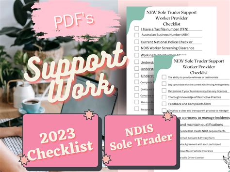 New Support Worker Sole Trader Checklist Individual Support Business