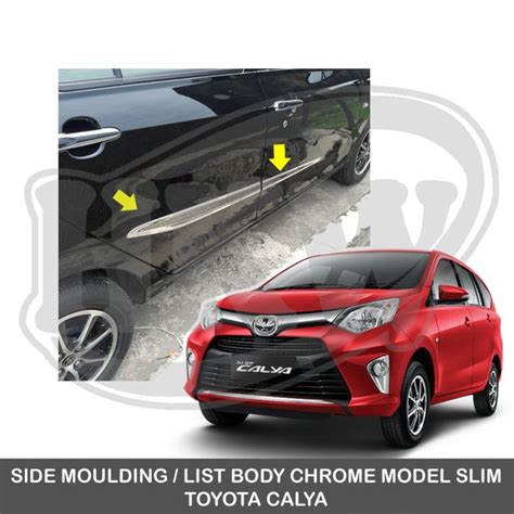 Jual LIST BODY SIDE MOULDING CHROME MODEL SLIM TOYOTA CALYA OTO Di