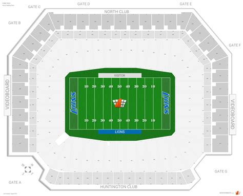 Detroit Lions Seating Guide - Ford Field - RateYourSeats.com