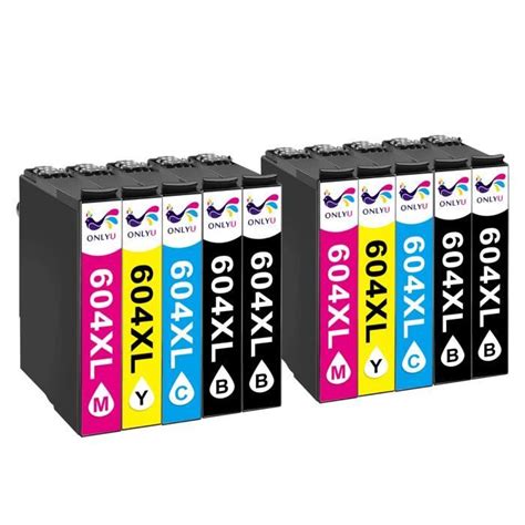 ONLYU 604XL Pack De 10 Cartouche D Encre Compatible Avec EPSON 604XL