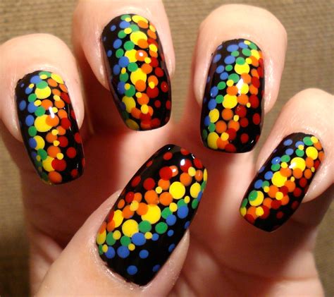 Little Miss Nailpolish Dotted Rainbow Nails Swatches