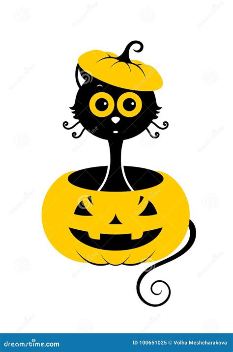 Halloween Cat Icon Vector Illustration Stock Vector Illustration Of