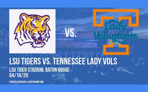 Lsu Tigers Vs Tennessee Lady Vols Tickets 18th April Tiger Stadium