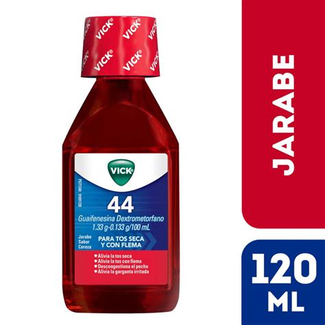 Vick 44 Jarabe Para Tos Seca Y Con Flema Sabor Cereza 120ml — Farmacias