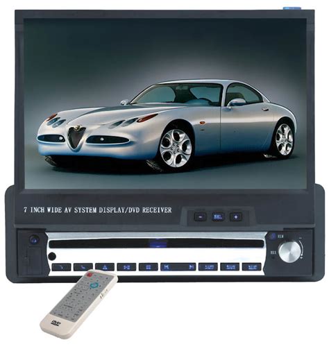 Motorized Single Din In Dash Monitor Portable Car Dvd Player Sp