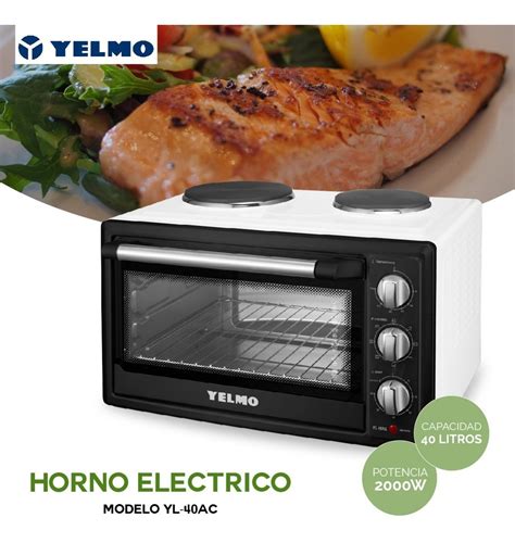 Horno Electrico Yelmo 40 Litros Con Doble Anafe Conveccion Nuevos