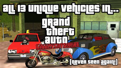 ALL 13 Vehicles That ONLY Appeared In GTA Liberty City Stories YouTube