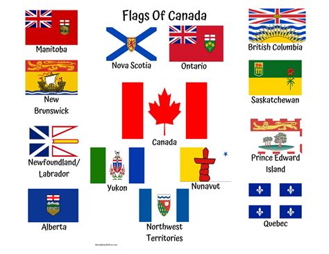 Flags of Canada and Provinces Coloring Pages, Plus Design Your Own Flag ...