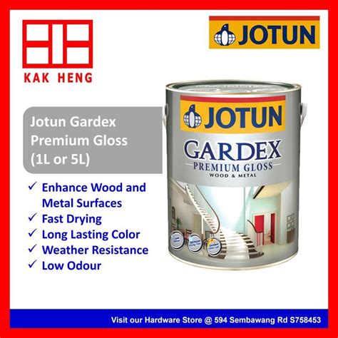 Jotun Gardex Premium Gloss Semi-Gloss Paint (1L) Lasting Color For Wood ...