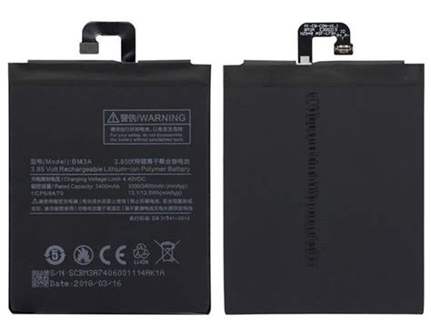 BM3A Battery 3300mAh 13 1WH 3 85V Xiaomi Note3 Batteryclub Org