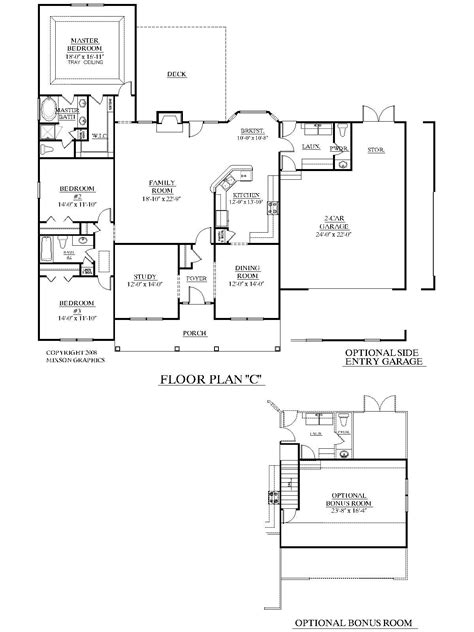 Garage floor plans, House plans one story, New house plans