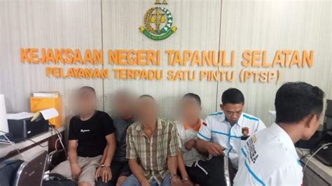 Berkas Lengkap Sat Resnarkoba Polres Tapsel Limpahkan 4 Tersangka Ke