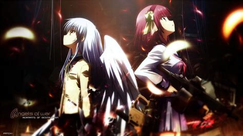 Anime Angel Beats Kanade Tachibana Yuri Nakamura In Angel Beats