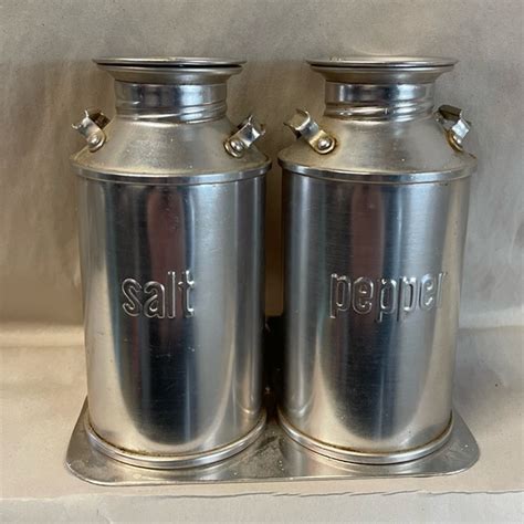 Kitchen Vintage Milk Can Salt And Pepper Shaker Set Poshmark