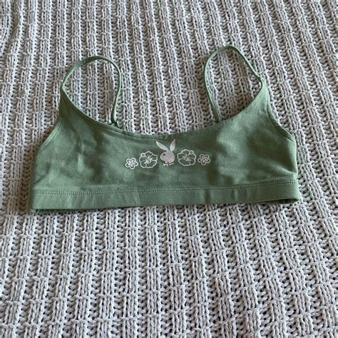 Playboy Crop Top Mint Green Never Worn Too Small Depop