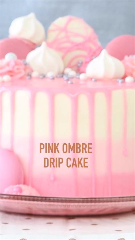 Pink Ombre Drip Layer Cake Artofit