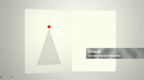 Minimal Christmas Card With Very Minimal Christmas Tree Stock ...