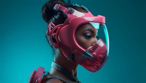 Premium AI Image | Futuristic epidemic photoshoots Creative mask design for future