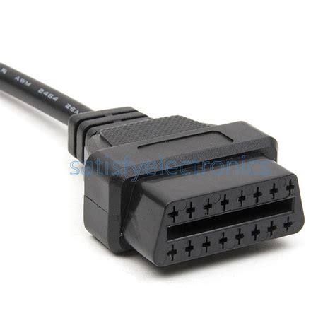 For 30cm Honda 3pin To 16pin Obd2 Ⅱauto Car Diagnostic Adapter Connector Cable Ebay