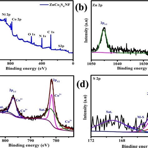 XPS Spectra Of ZnCo2S4 On The NF A Survey Spectrum High Resolution