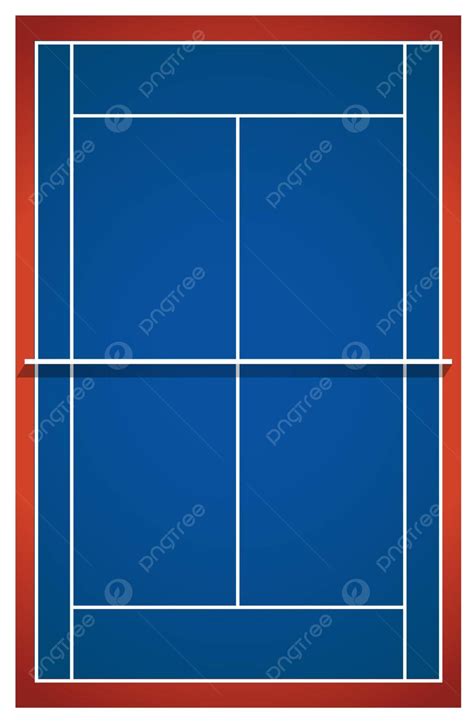 Blue Badminton Court Layout Field Activity Team Vector Field Activity