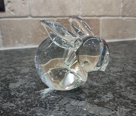 Glass Rabbit Figurines Etsy