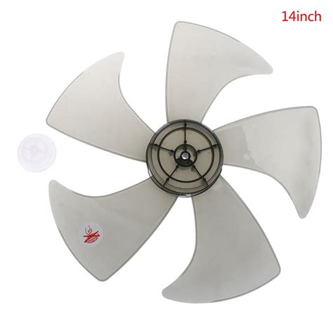 14 Inch Plastic 5 Leaves Fan Blade With Nut Cover Fan Blades For