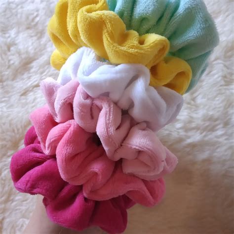 Lacinho De Cabelo Scrunchie Veludo Kit 12 Unidades Elo7