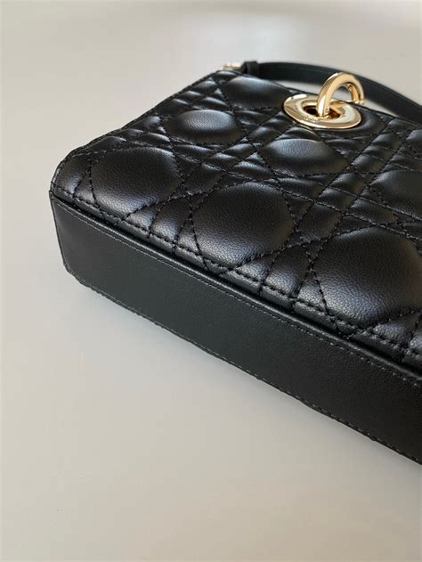 Replica Dior Lady D Joy Small Bag In Black Cannage Lambskin