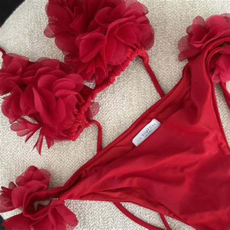 La Reveche Red Bikini Made In Italy Bnwot Size Depop