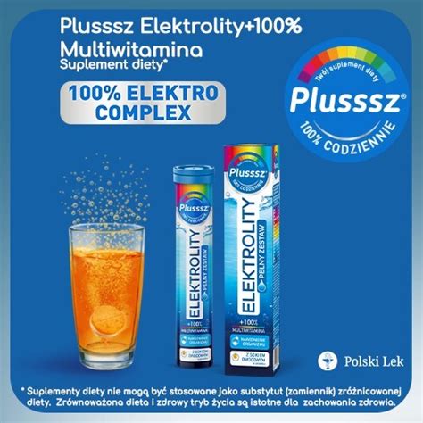 Plusssz Elektrolity Pe Ny Zestaw Tabletki Musuj Ce Biegunka