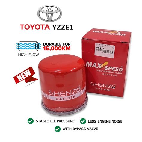 SHENZO YZZE1 TOYOTA High Flow Performance Oil Filter Vios NCP42 NCP93