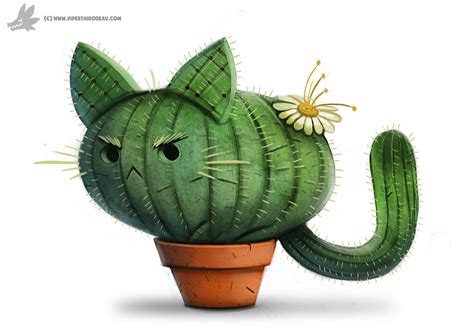 Daily Painting Catcus By Cryptid Creations On Deviantart