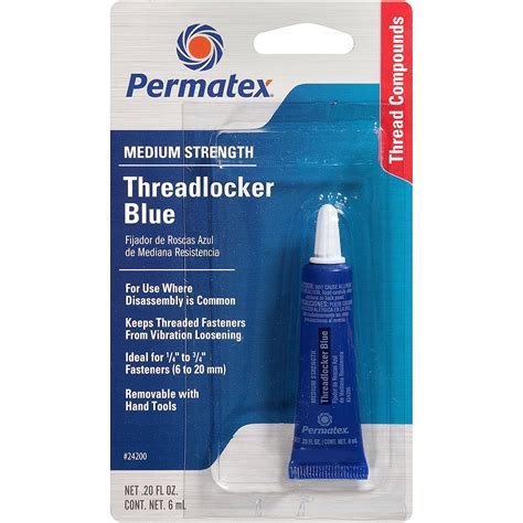 Permatex Medium Strength Threadlocker Blue Ml Walmart