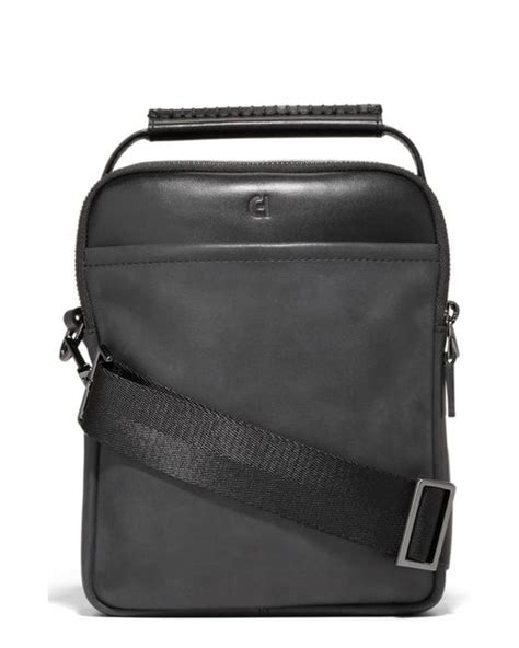 Cole Haan New American Classics Field Leather Crossbody Bag in Black | Lyst