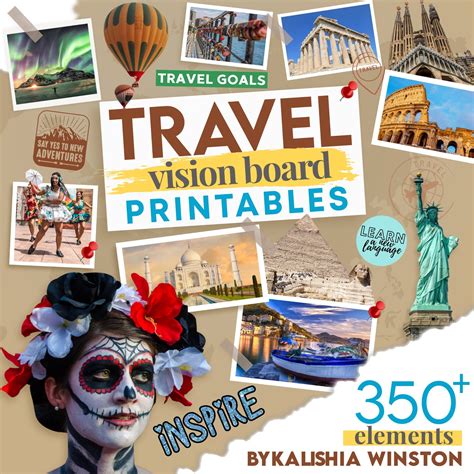 Travel Vision Board Printables Explore The World With An Enchanting