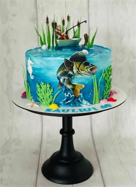 Cake For The Fisherman Hand Painted Cakes Birthday Cake Topper