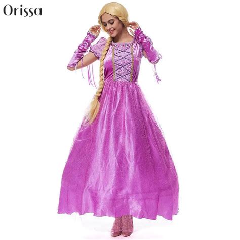 Adult Rapunzel Fancy Dress Anime Cosplay Tangled Rapunzel Cosplay