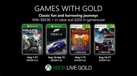 Xbox Live Gold Free Games For August Announced Gematsu