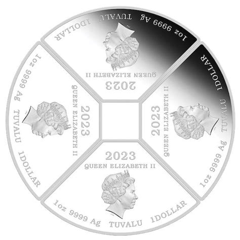 Lunar Hase Quadrant Set 4 X 1 Unze Silber 2023 Box Zertifikat