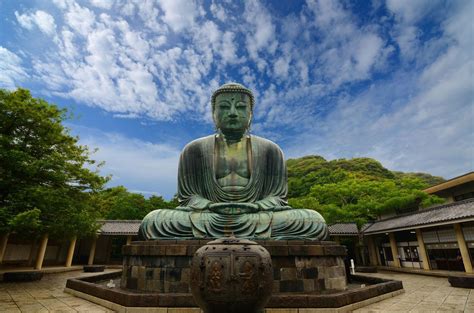 Amida Buddha At Kotoku In Temple Kanagawa Prefecture Japan