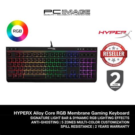 HYPERX ALLOY CORE RGB MEMBRANE GAMING KEYBOARD HX KB5ME2 US PC IMAGE