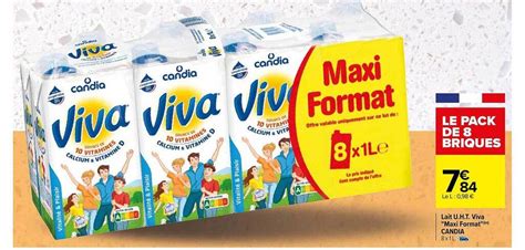 Promo Lait U H T Viva Chez Carrefour Market