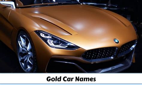 450+ Gold Car Names to Make Your Ride Stand Out