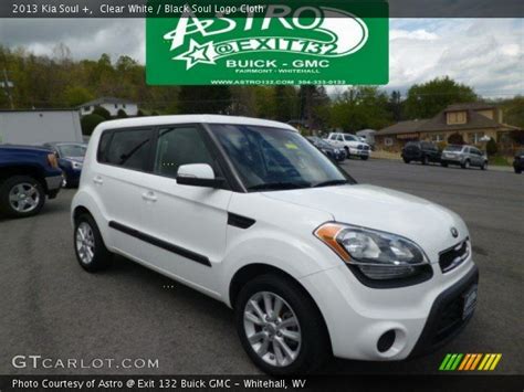 Clear White 2013 Kia Soul Black Soul Logo Cloth Interior