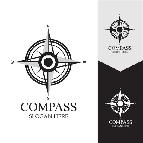 Compass Logo Template Vector Icon Illustration Design 7853905 Vector