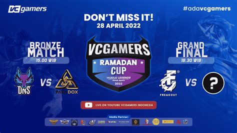 Saksikan Bronze Match Grand Final VCGamers Ramadan Cup 2022 MLBB