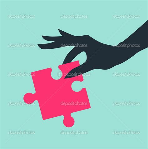 Vector Women Holding A Puzzle Stock Vector Image By ©halimqd 36832165