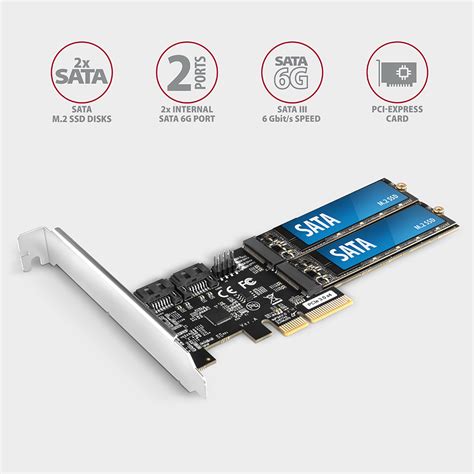 PCES SA4M2 PCIe Controller 2x SATA 6G 2x SATA M 2 Axagon