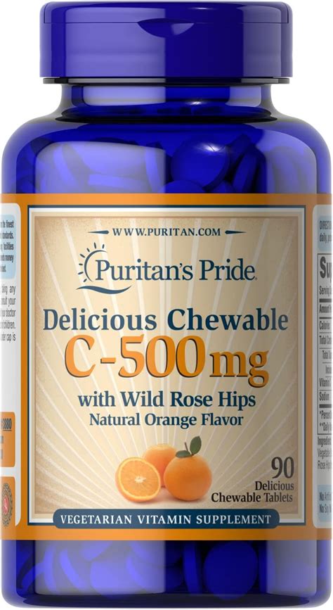 Amazon Nature S Bounty Vitamin C 500 Mg With Rose Hips Chewable